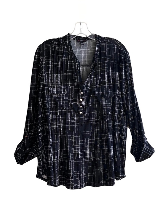 Cocomo Tops - Cocomo Lightweight 3/4 Roll-up Sleeve V Neck Blouse